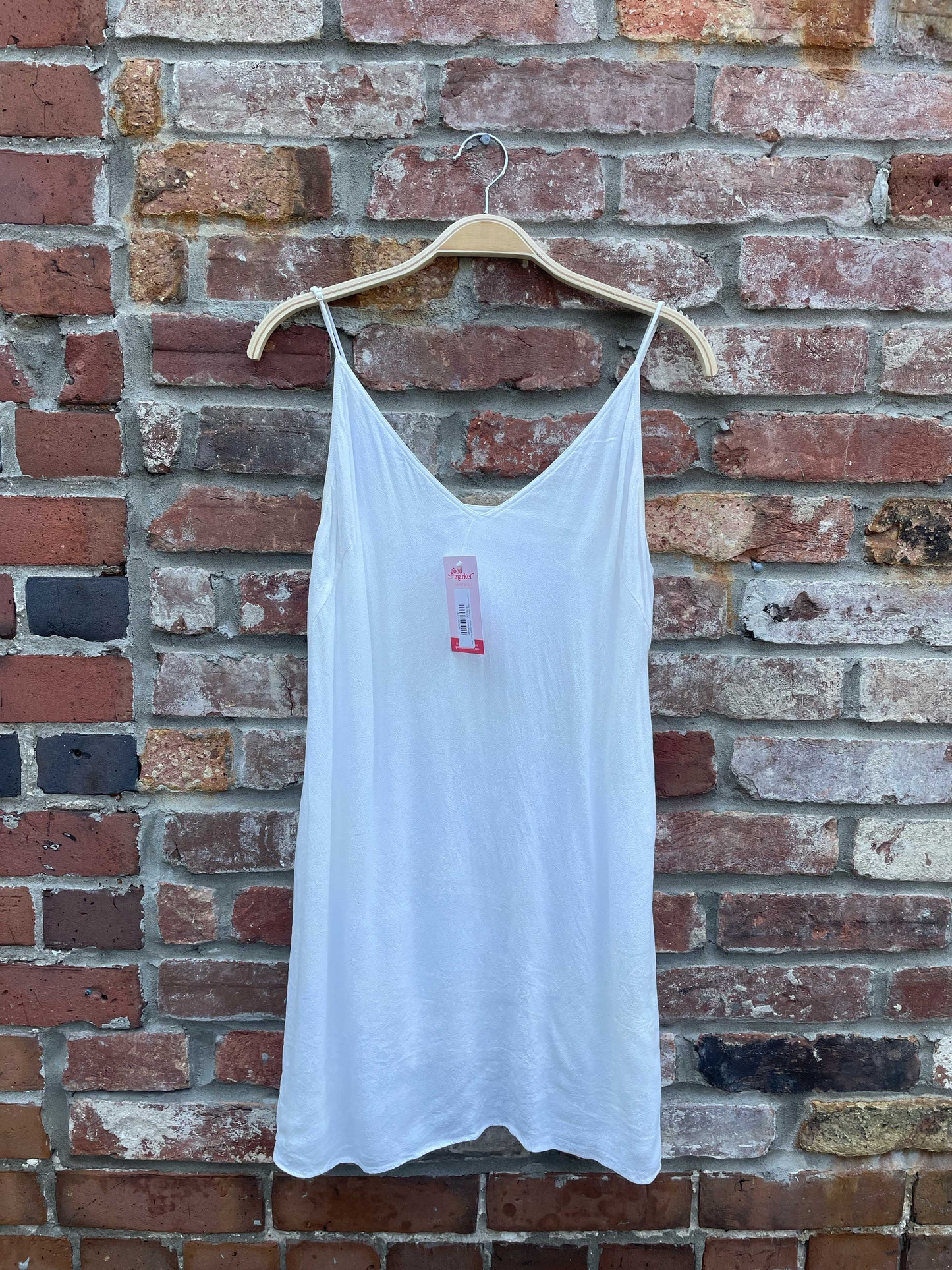 wilfred free vivienne white crepe tank dress