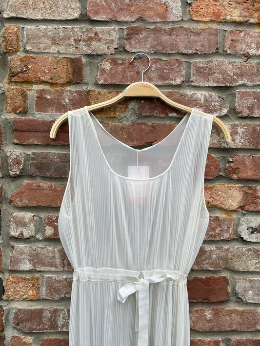 vintage pleated chiffon ribbon waist layering piece