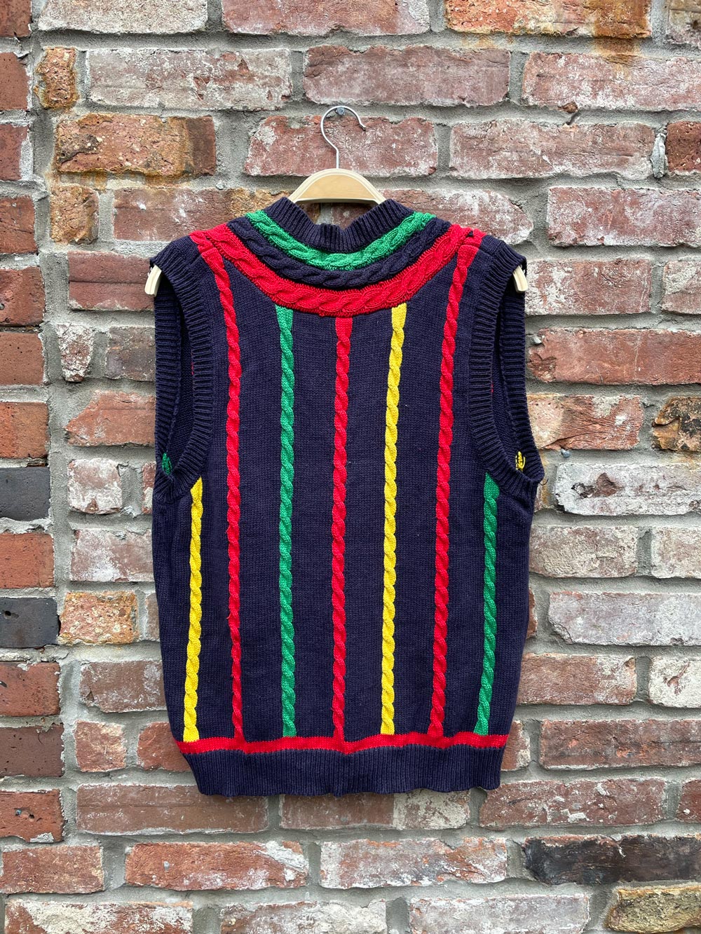 vintage pbj sport cable knit golf sweater vest