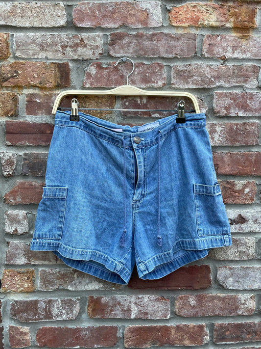 y2k santa barbara cargo denim shorts