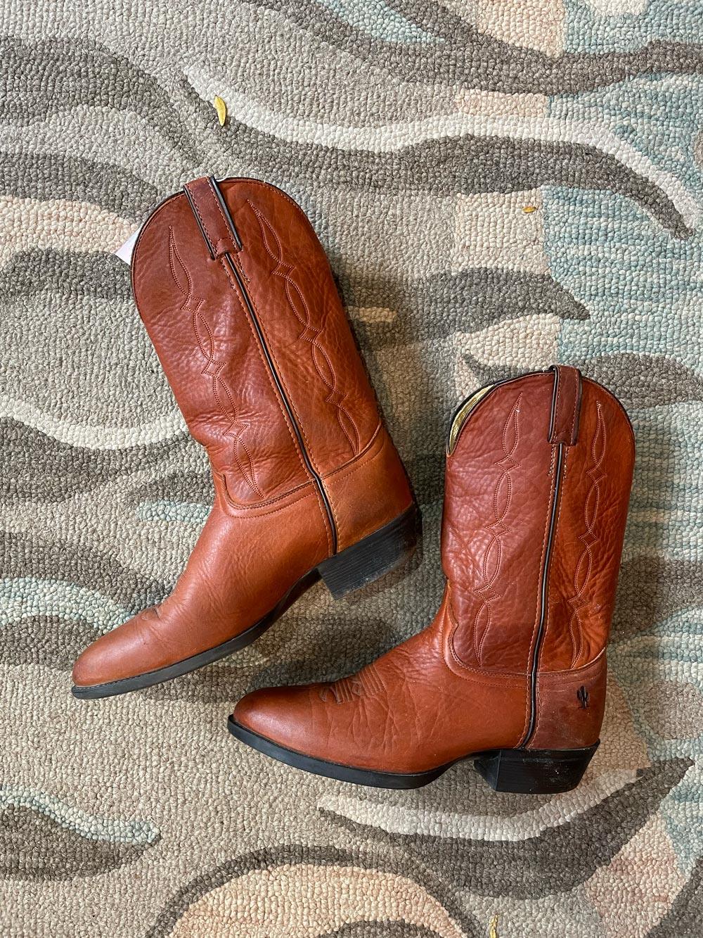 vintage laredo leather cowboy boot