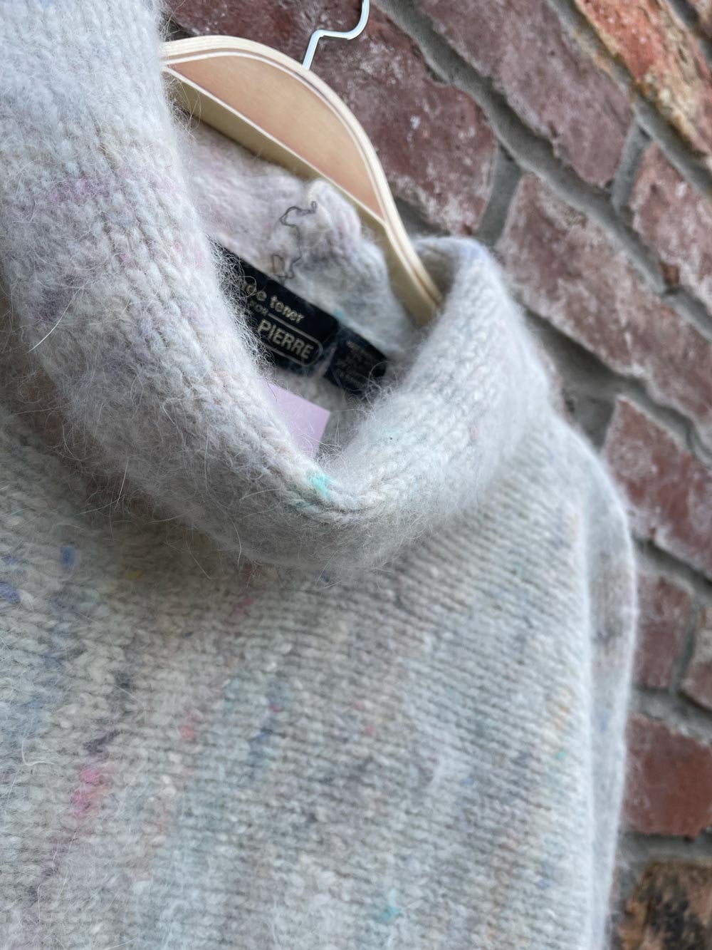 vintage 80s jeanne pierre wool angora sweater