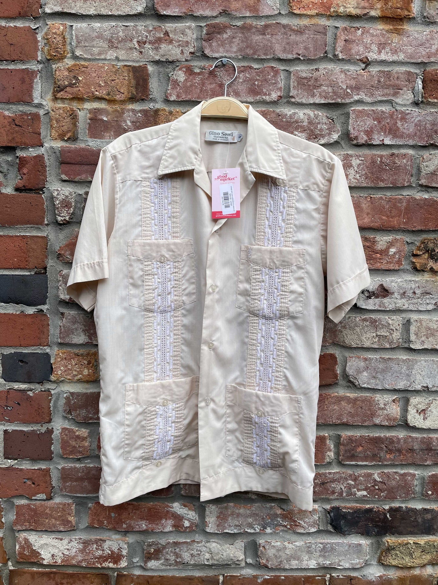 vintage gino senti embroidered cabana shirt