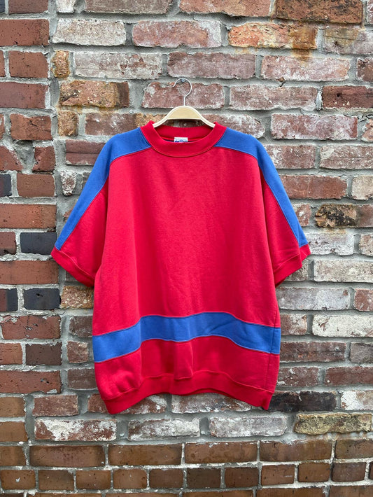 vintage pro spirit short sleeve colour block crew