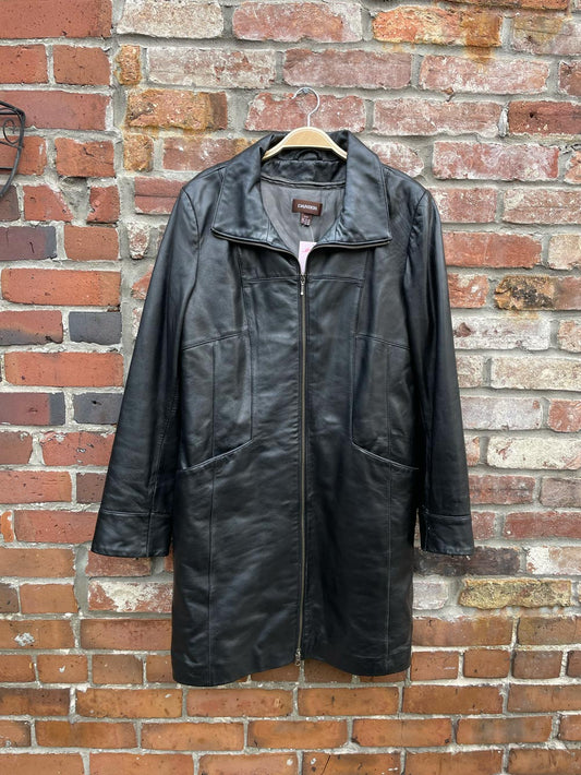 vintage 00s danier minimal butter leather jacket