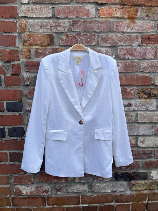 lost in lunar linen blend blazer