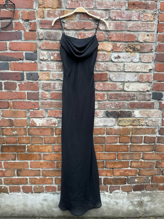 vintage jump cowl neck minimal gown