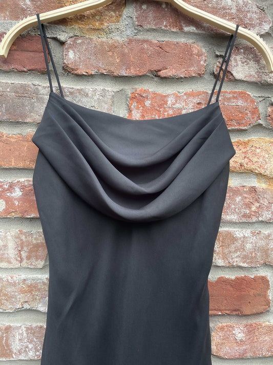 vintage jump cowl neck minimal gown