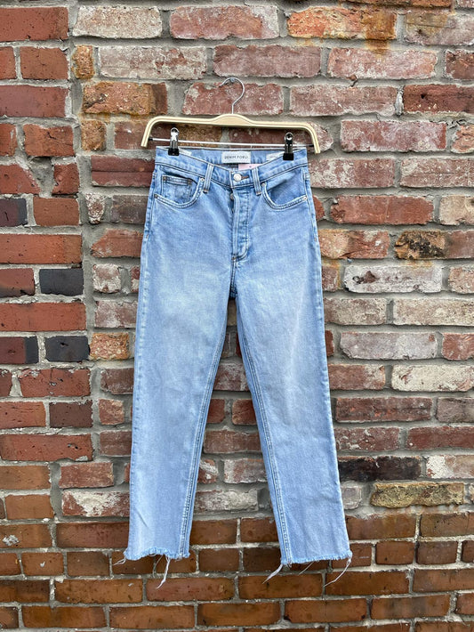 denim forum the arlo high rise straight