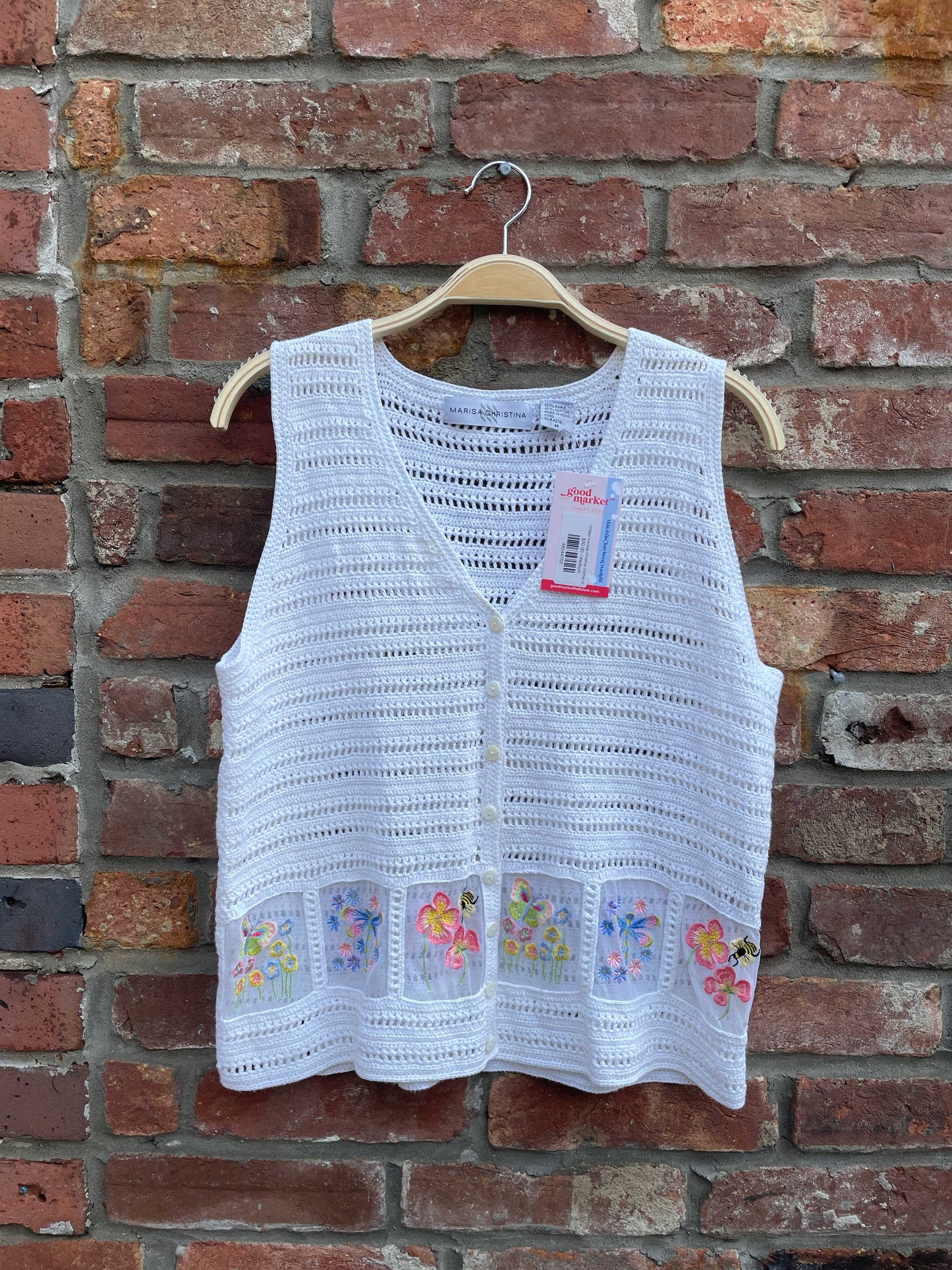 vintage marissa christina crochet vest