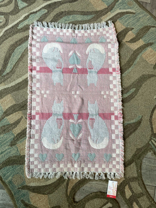 vintage 90s cat rug / bath mat