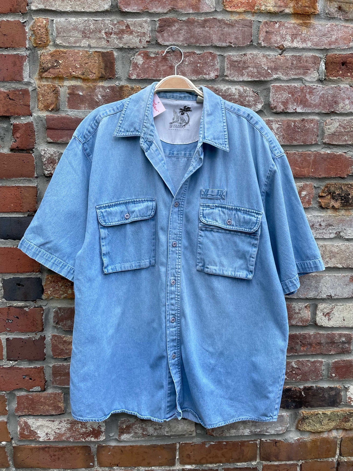 vintage 90s bugle boy ss denim shirt