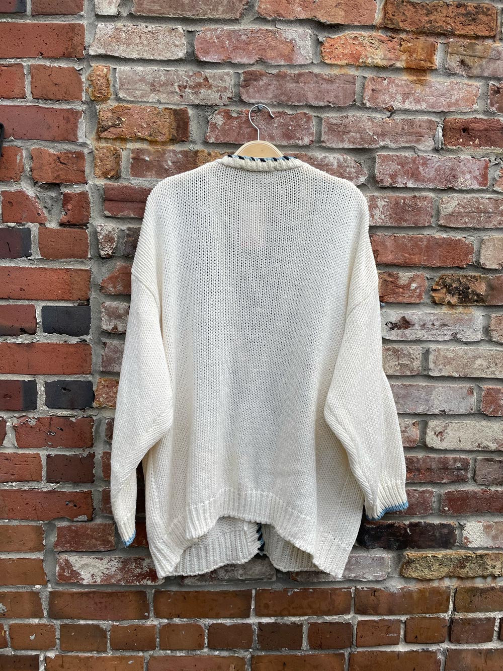 vintage hand-knit cardigan sweater