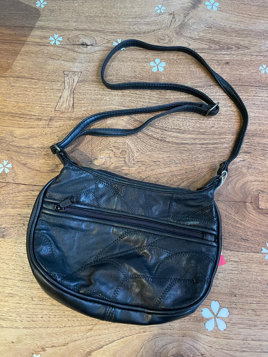 vintage patchwork leather crossbody bag