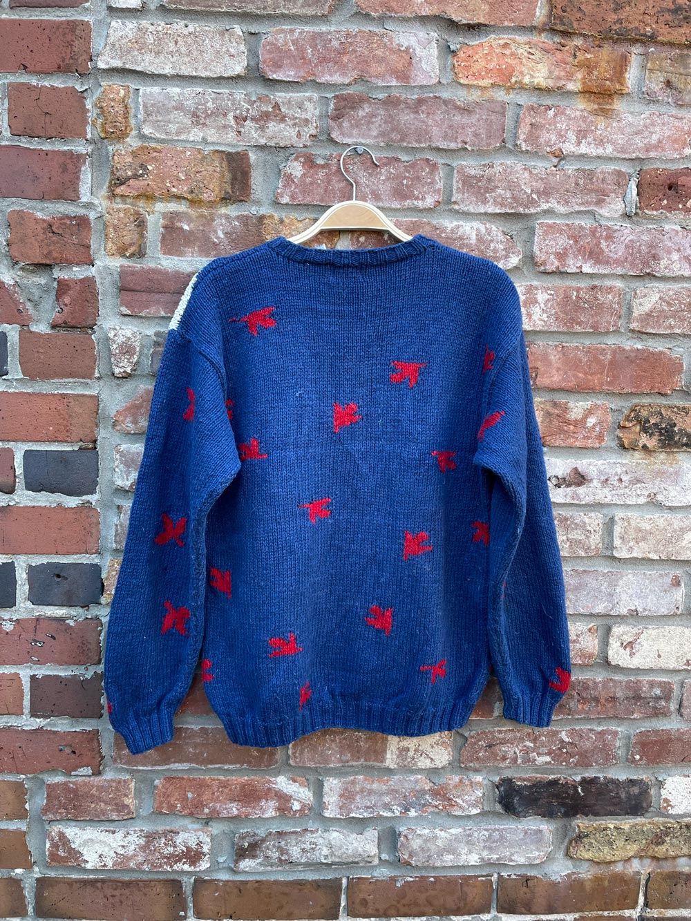 vintage ramie-cotton quilt star knit crew