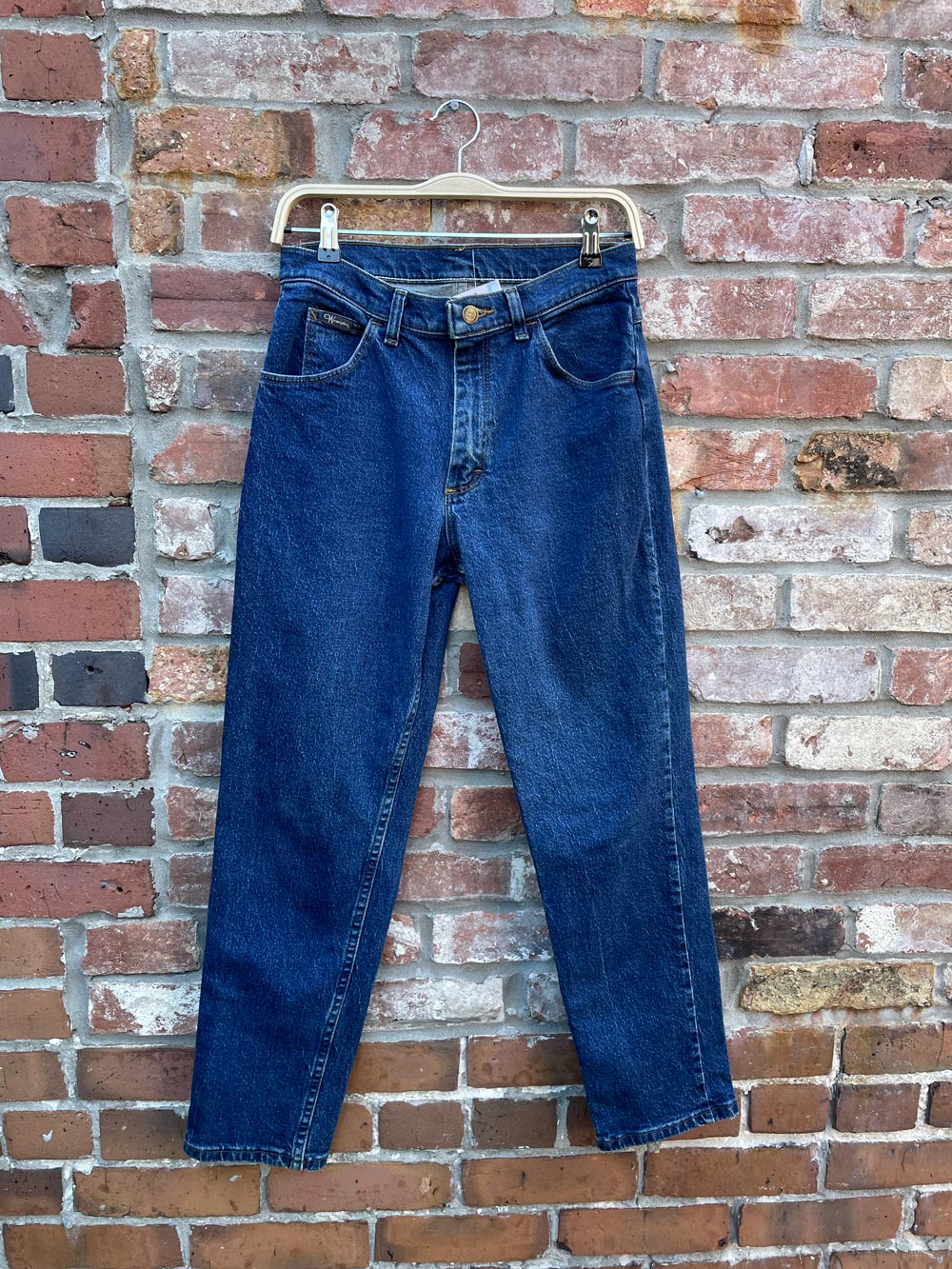 vintage wrangler tapered high rise jeans