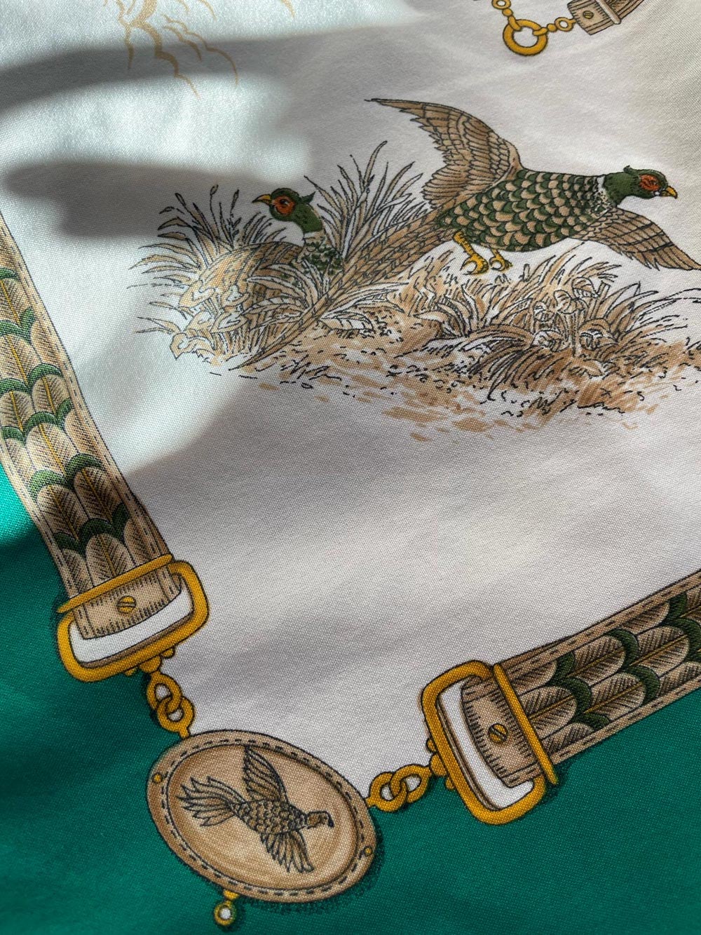 vintage gina ruccini pheasant scarf