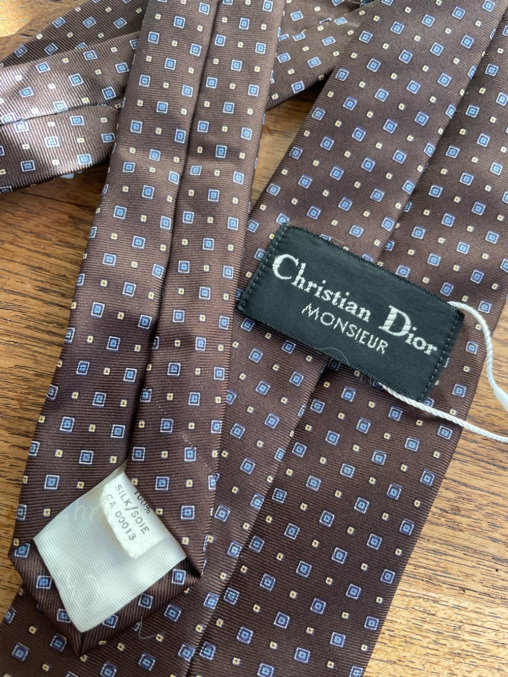 vintage christian dior silk tie