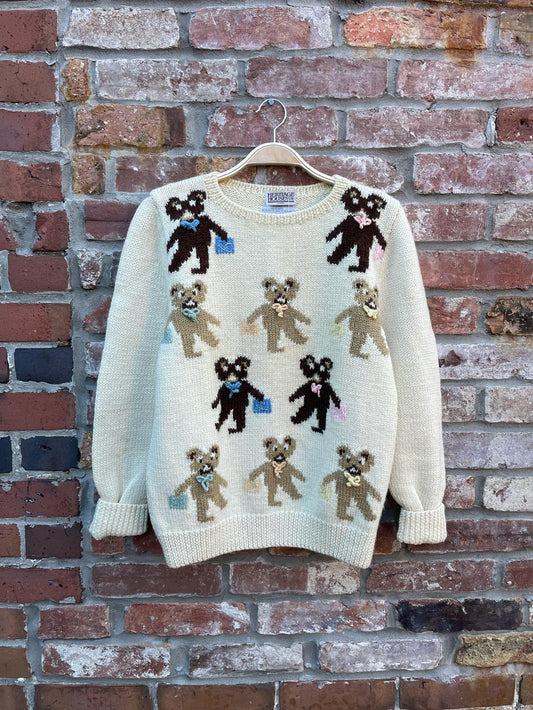 vintage heritage house hand-knit teddy crew