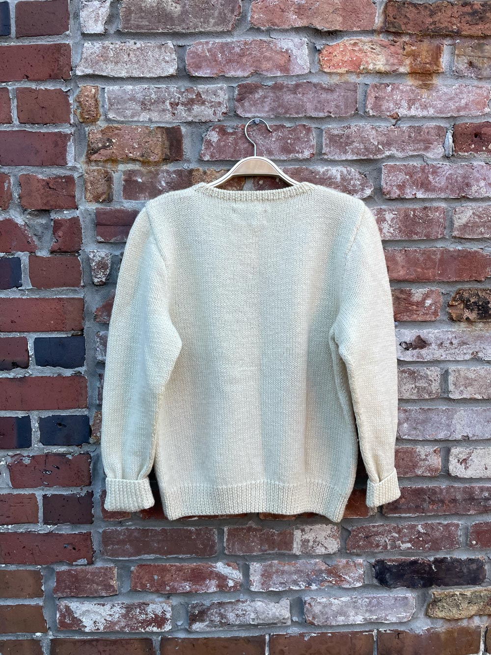 vintage heritage house hand-knit teddy crew