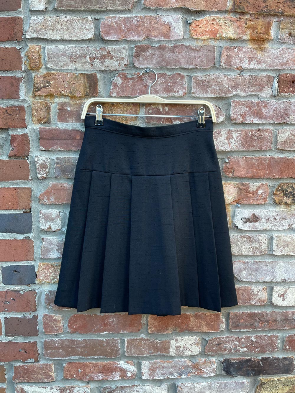 vintage textured woven pleated mini skirt