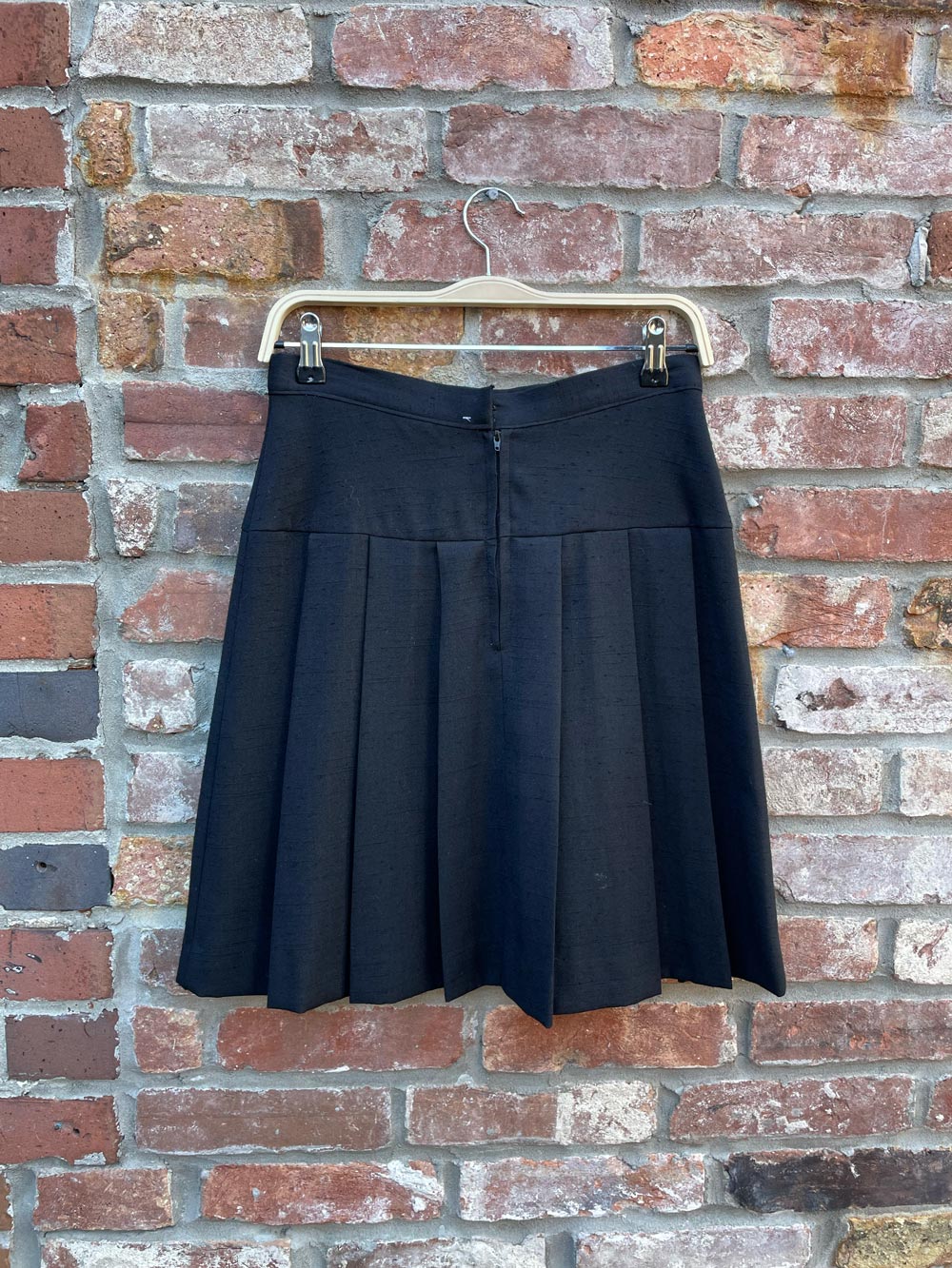 vintage textured woven pleated mini skirt