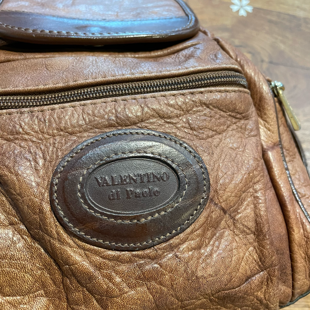 Vintage Valentino Di Paolo Backpack Bag beautiful soft leather mini 90’s  Rare