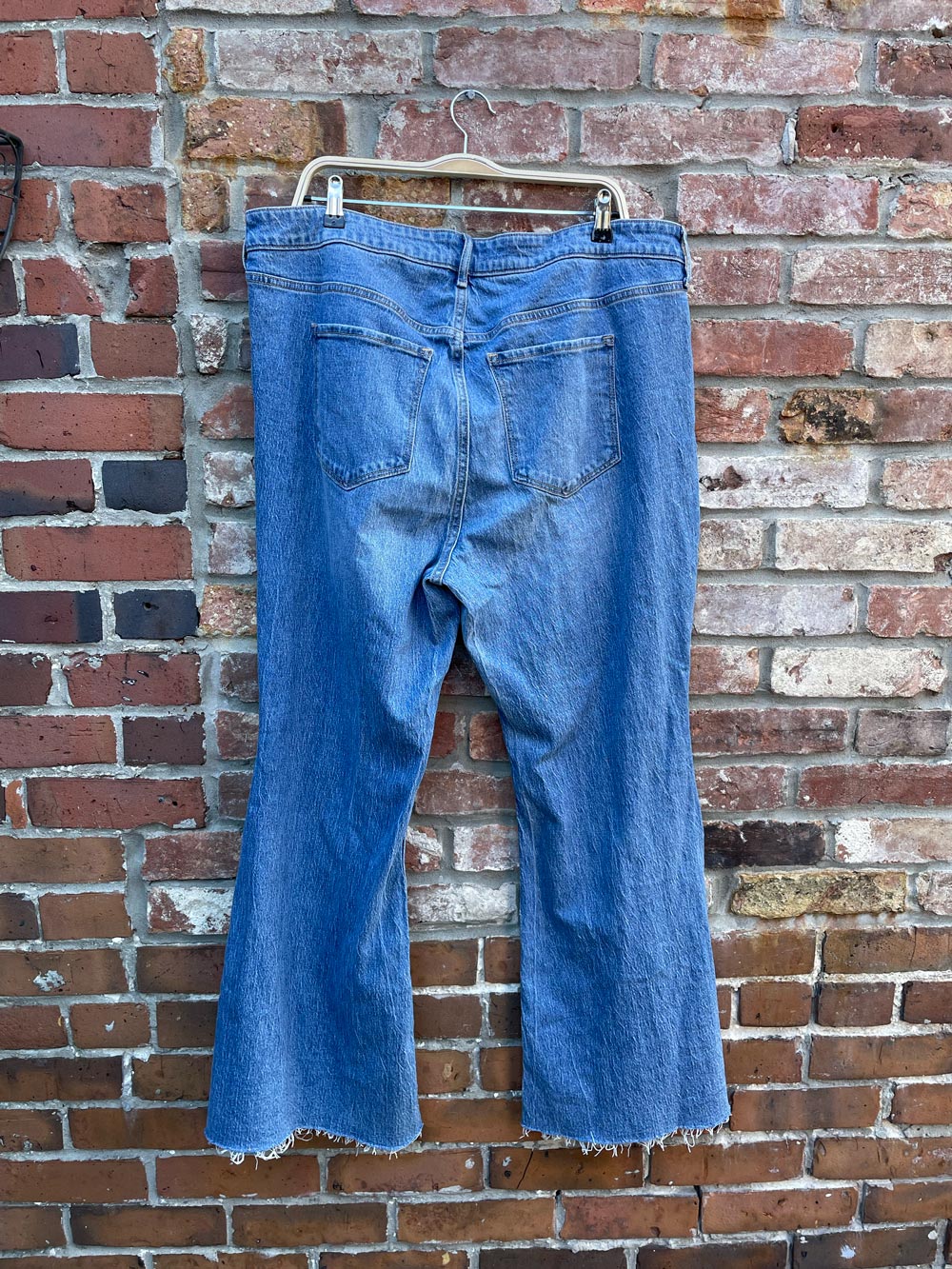 old navy mid rise super flare jeans