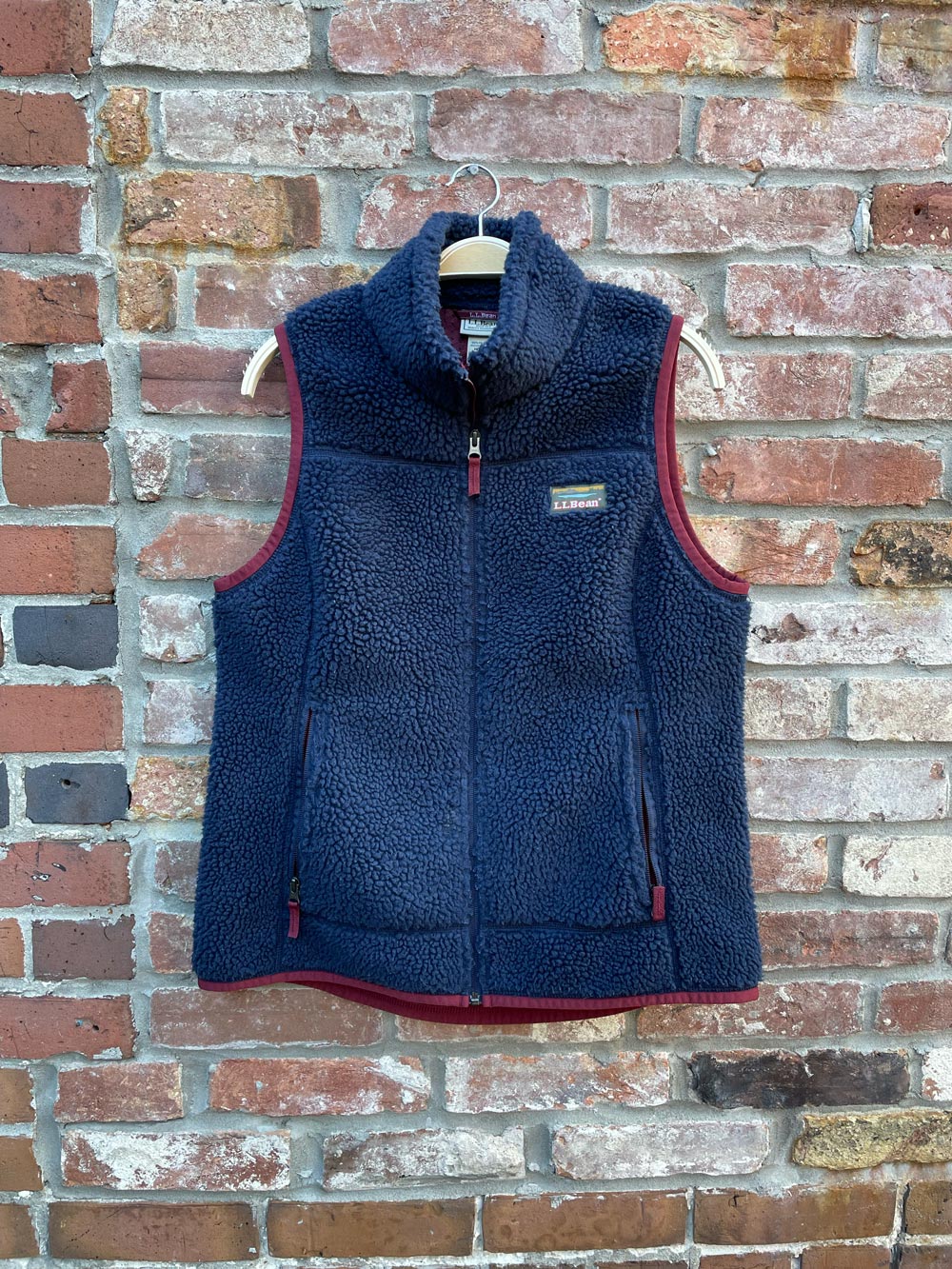 vintage ll bean deep pile fleece vest