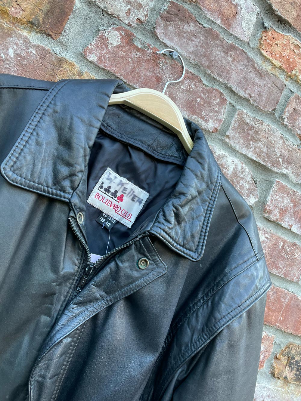 vintage boulevard club leather bomber jacket