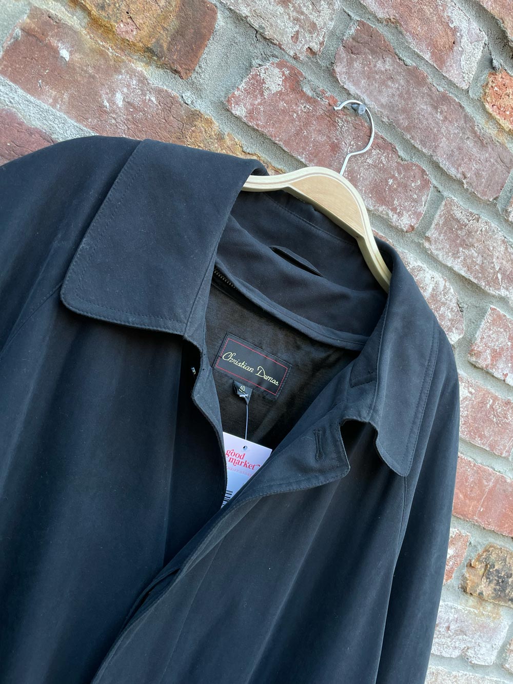 vintage christian dumas soft touch lined trench coat