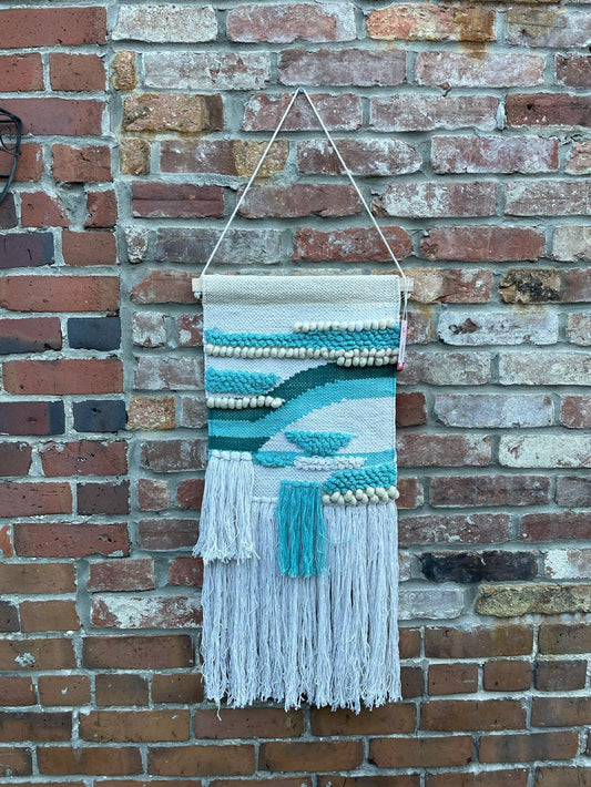 boho tufted macrame wall hanging