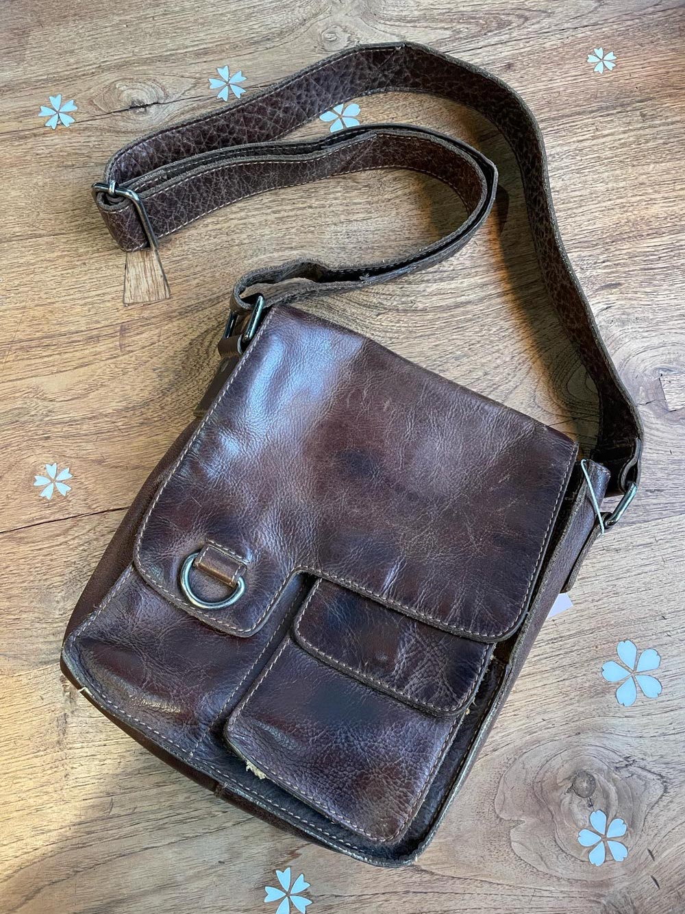 adrian klis rustic leather bag