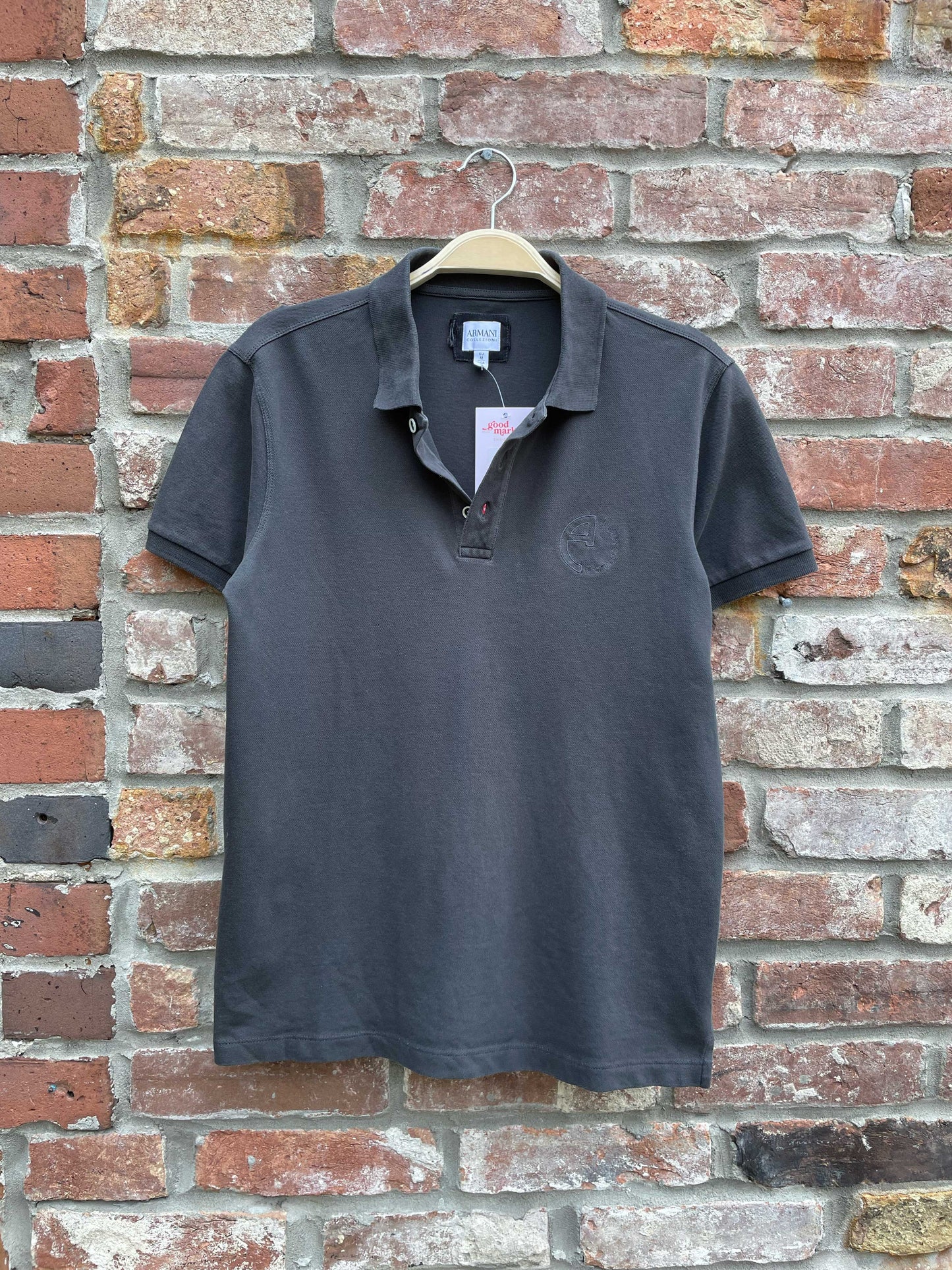 armani collezioni embroidered logo polo