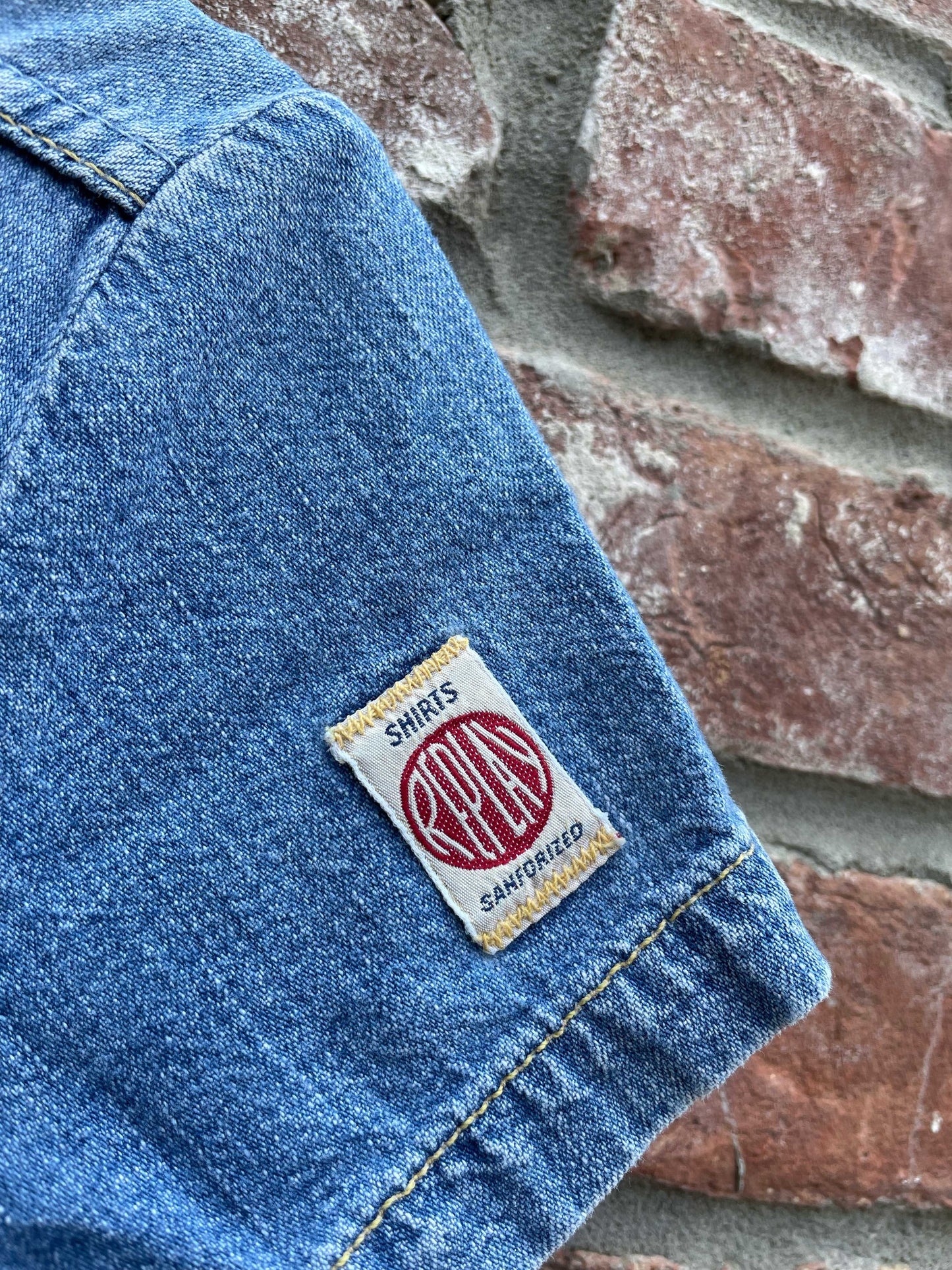 vintage 90s replay ss denim button down