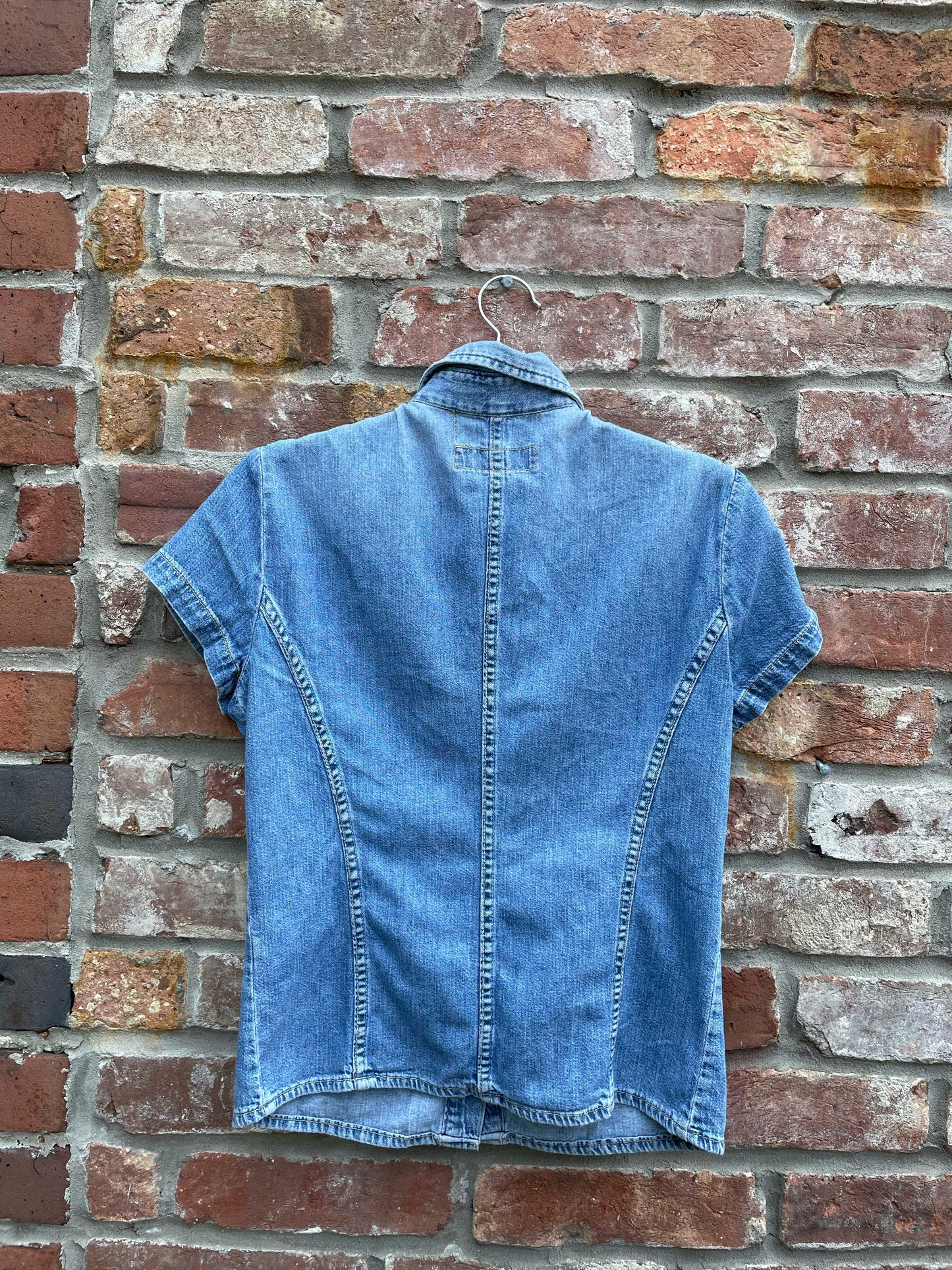 vintage 90s replay ss denim button down