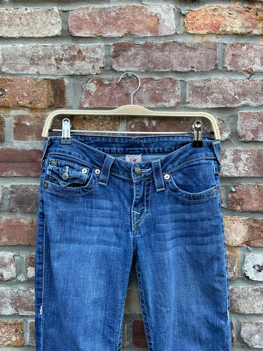 y2k low rise true religion straight leg jeans