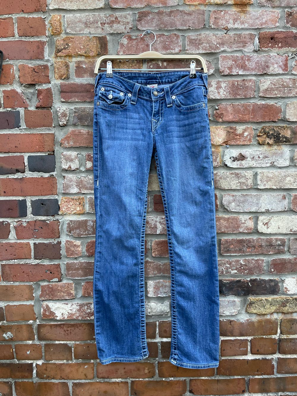 y2k low rise true religion straight leg jeans