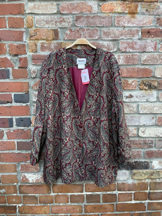 vintage aimée plus paisley blazer jacket