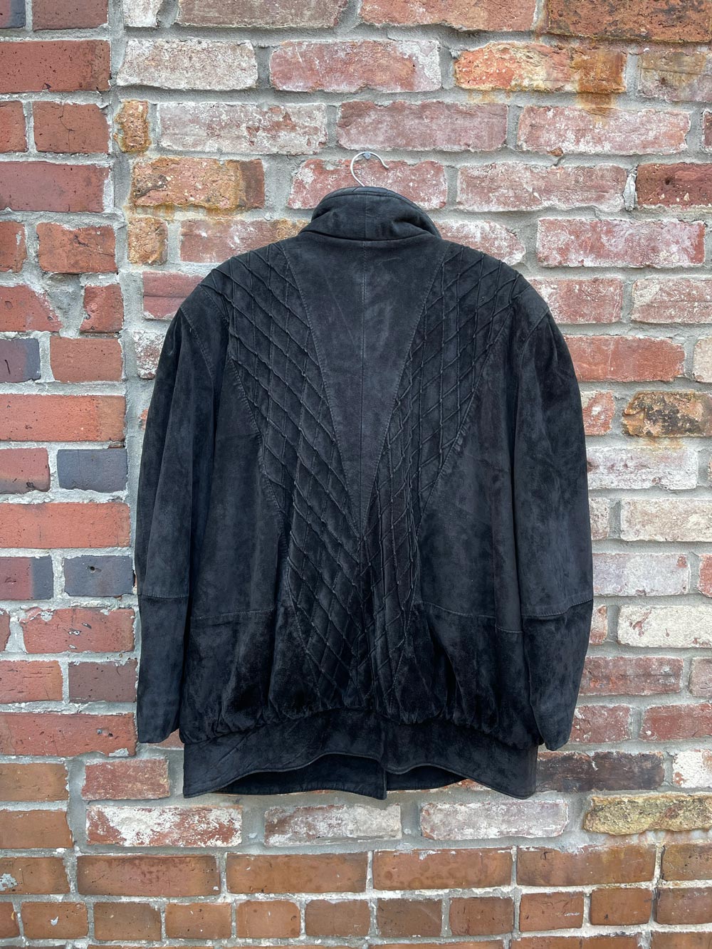 vintage the old mill basketweave suede jacket