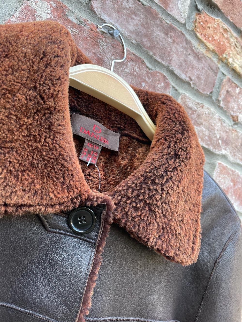 vintage 00s danier shearling jacket