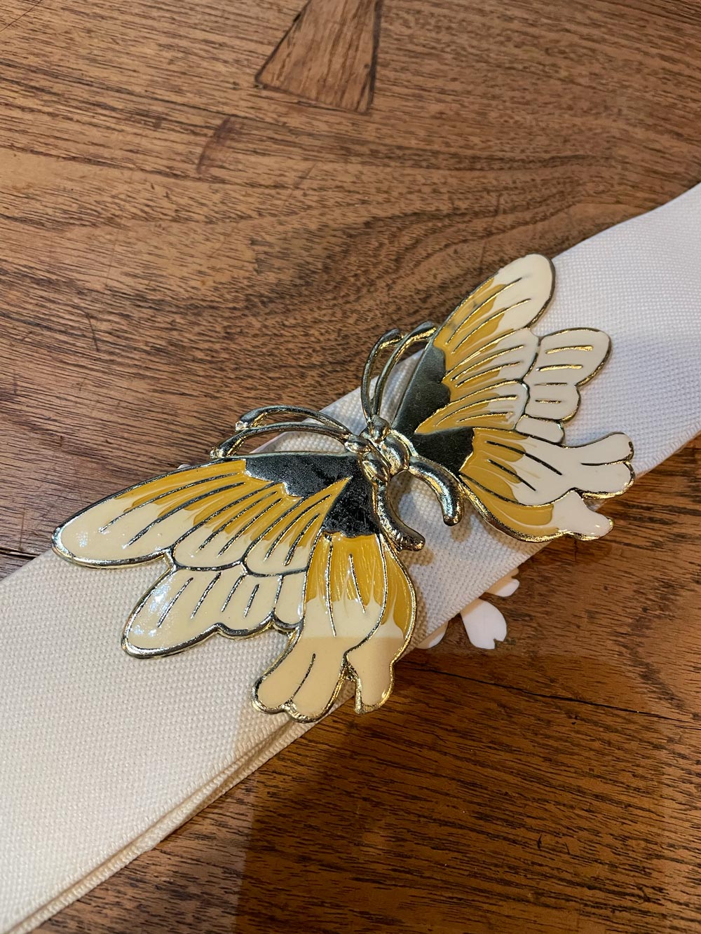 vintage butterfly hook dress belt