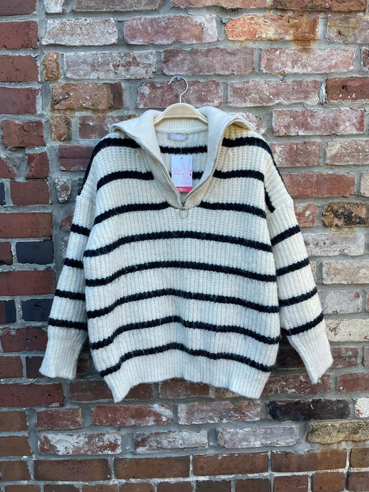 shirley chunky 1/2 zip oversized sweater