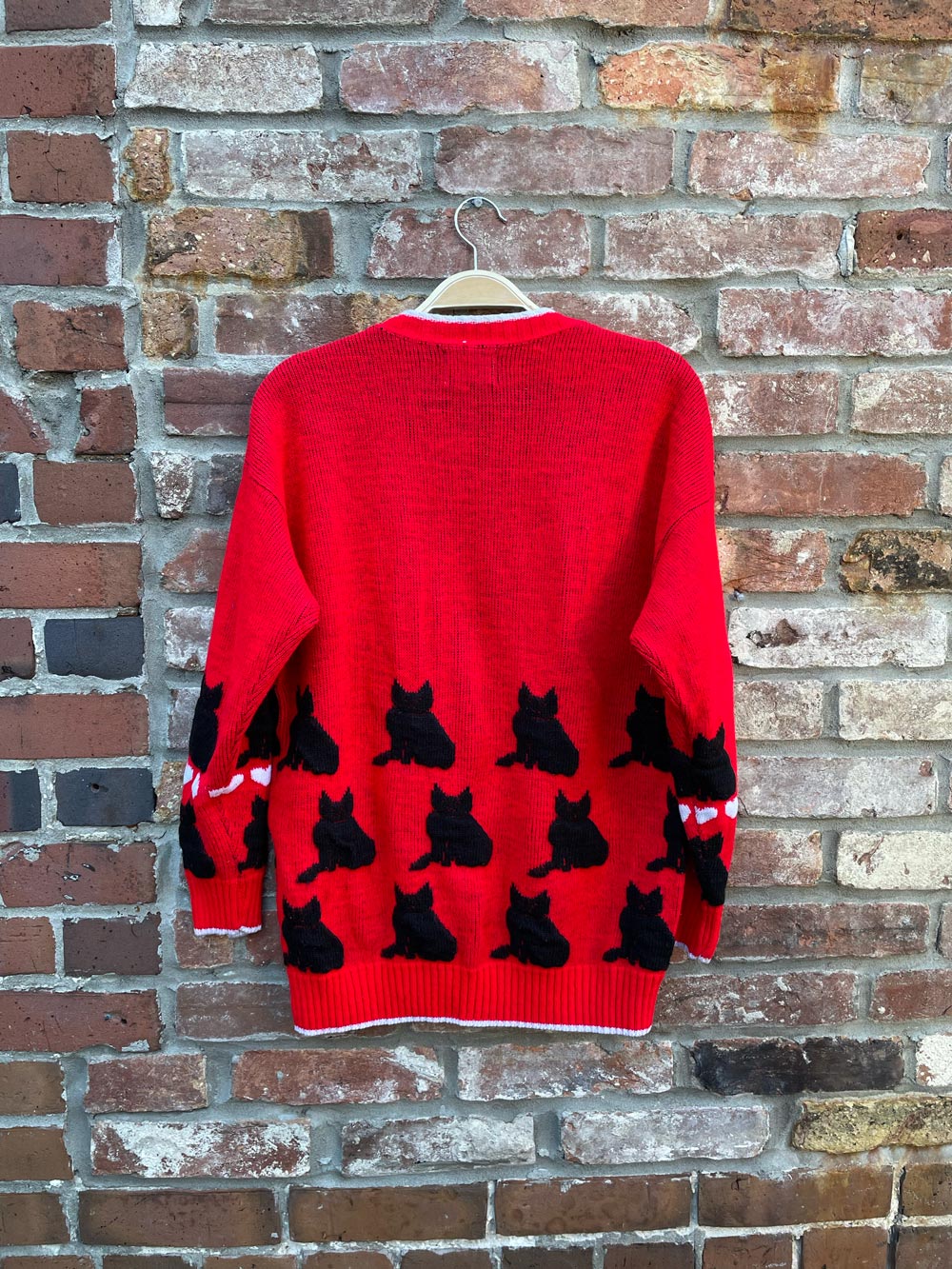 vintage cat lovers knit crew