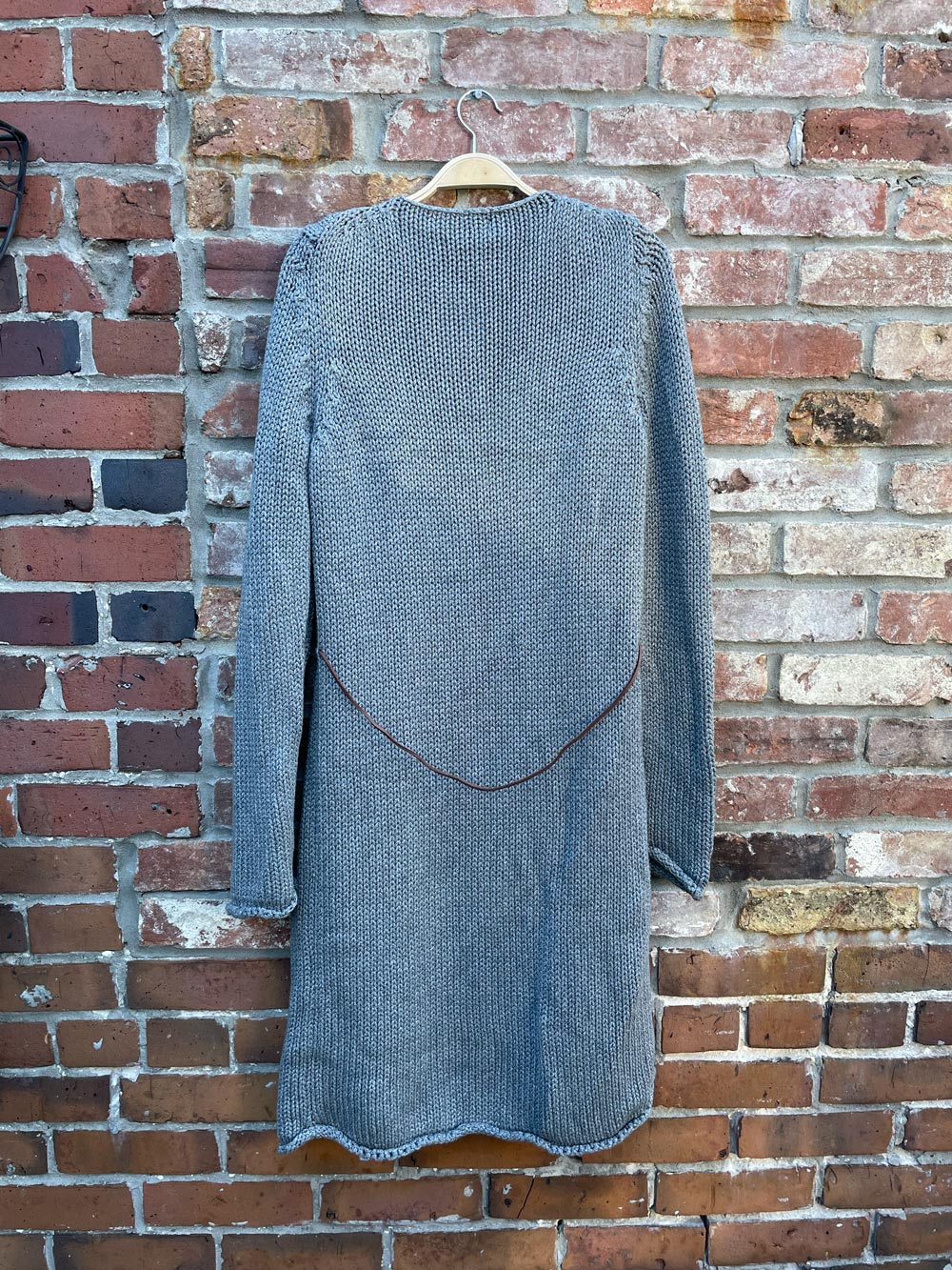 vintage 00s gap open suede belted cotton cardigan