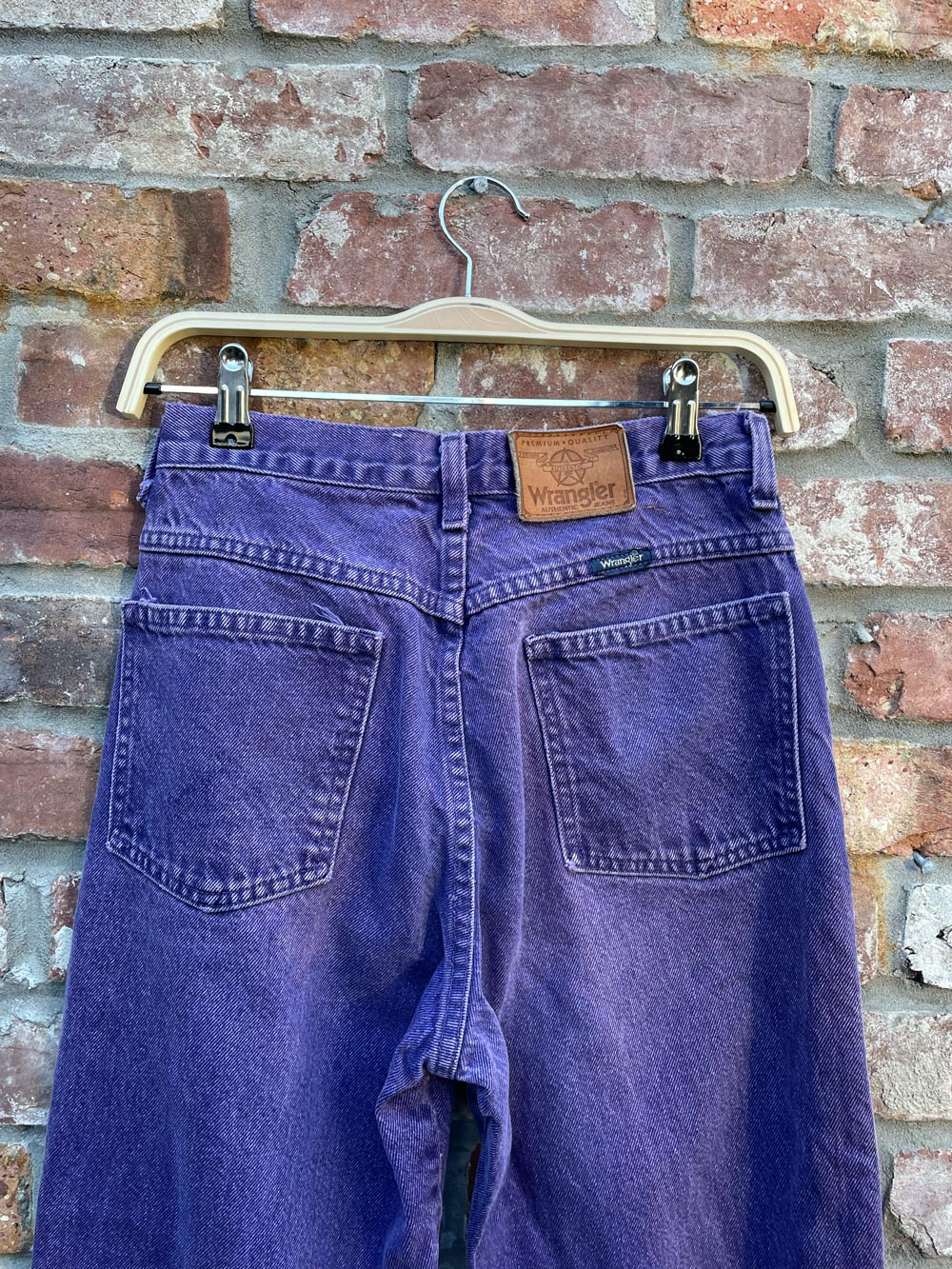 vintage wrangler purple high rise jeans