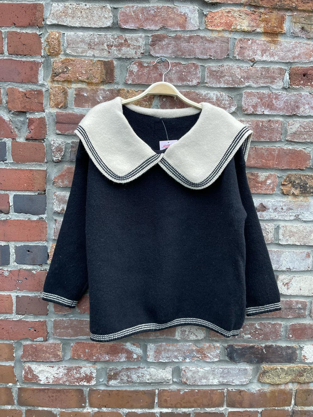 noomi big collar knit sailor sweater