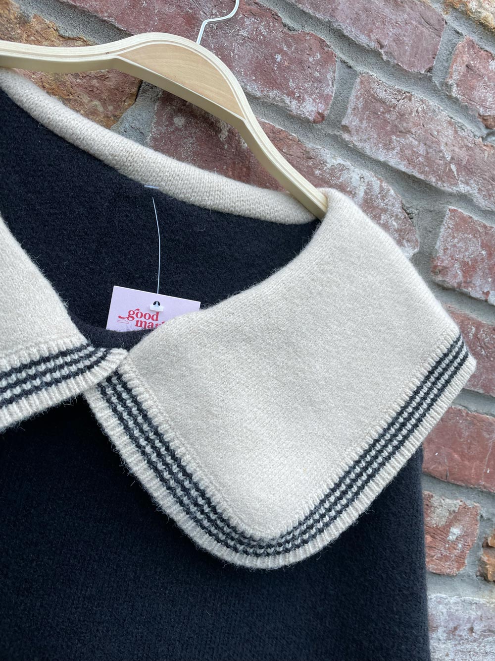 noomi big collar knit sailor sweater