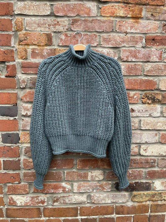 h&m wool-blend chunky mock neck sweater