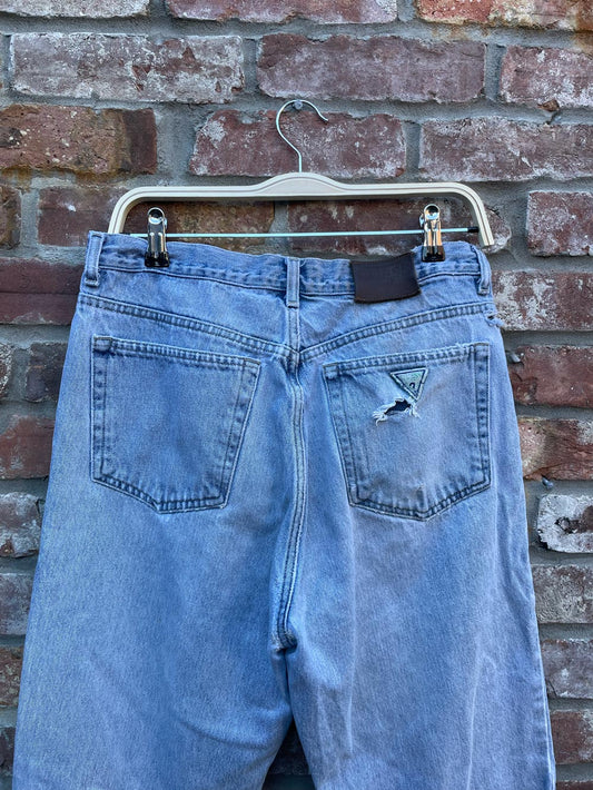 vintage 90s guess light wash jeans